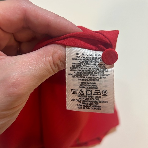 Anthropologie Maeve Lattice Neck Fit & Flare Dress - Red - Size 6 - Picture 3 of 9